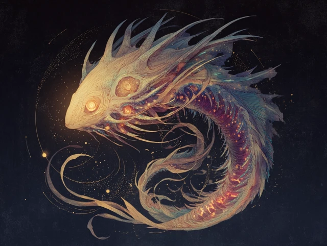 Spirit Orphos: Dreamlike Cosmic Illustration