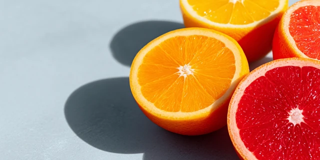 Fresh Orange with Leaf Gourmet Food Photography