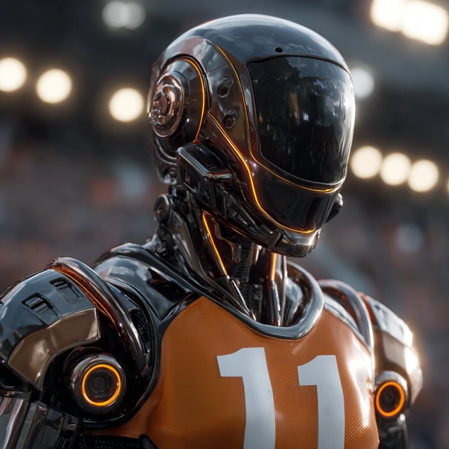 Futuristic Robot Athlete TOM Inspired SciFi Sports 3D Render