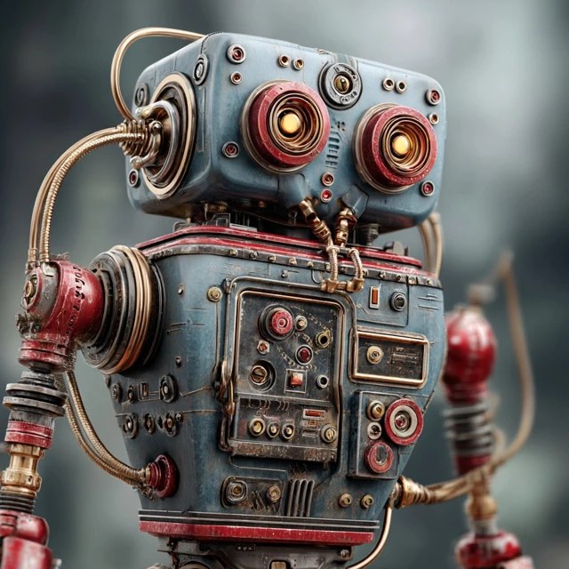 Steampunk Robot Mechanical Machine Art