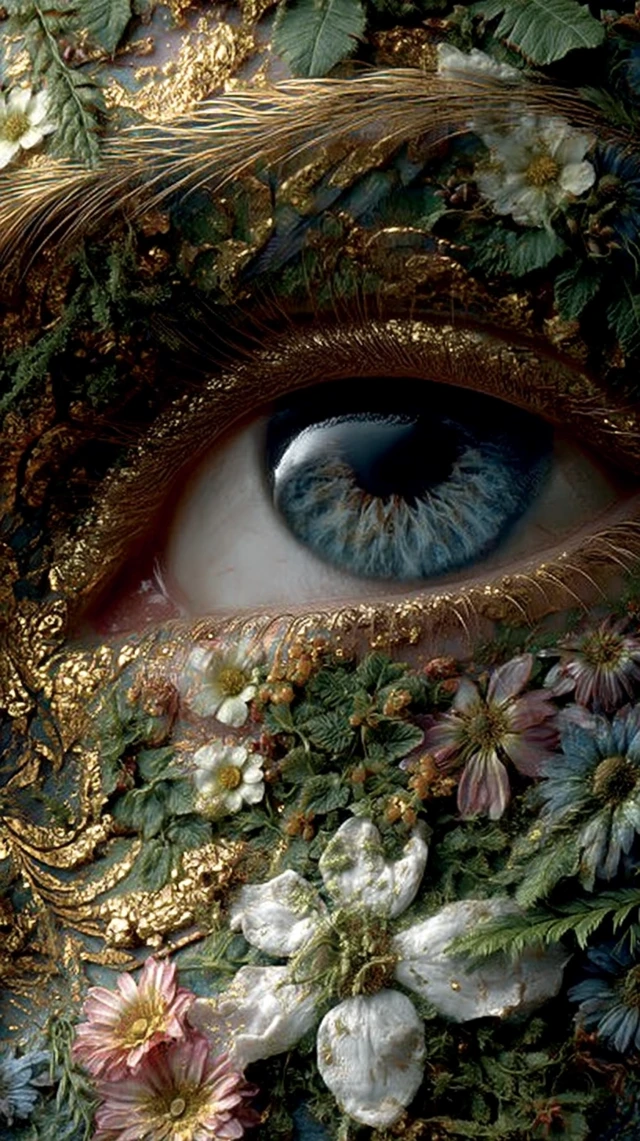 Mystical Eye in a Dreamworld Garden