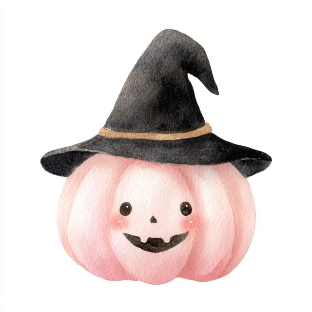 Cute Pastel Halloween Jack o Lantern