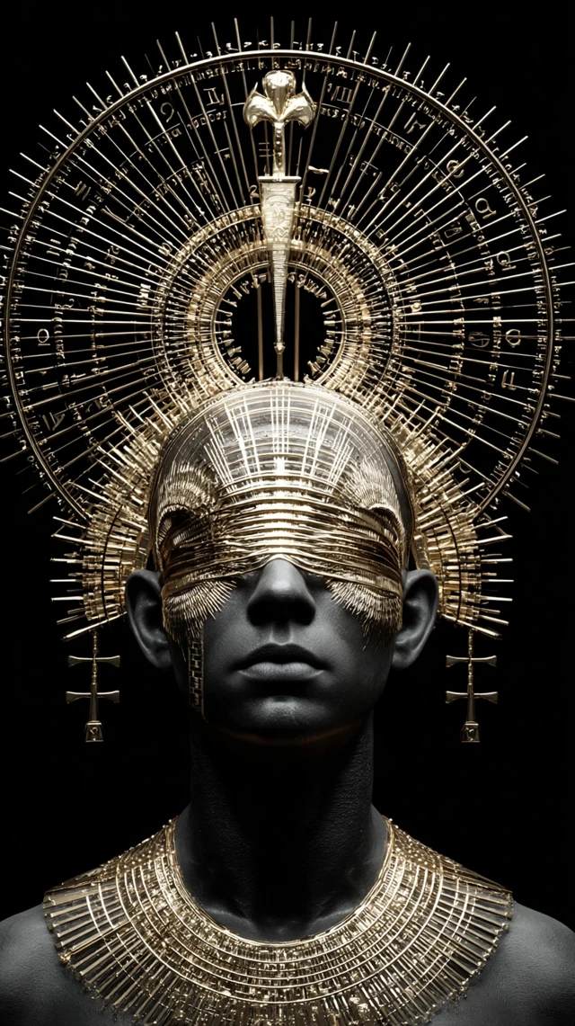 Black Pharaoh Statue Ancient Egyptian Art