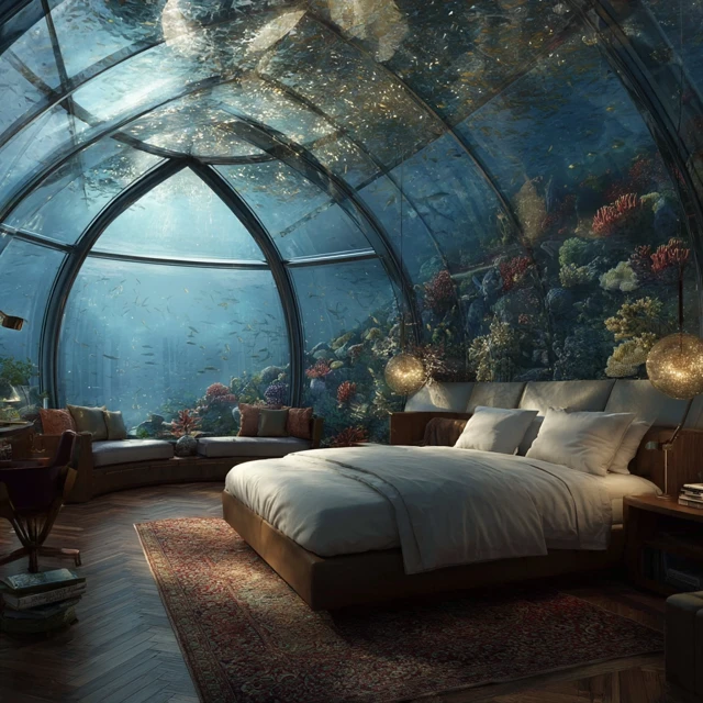 Underwater Bedroom Dreamscape Ocean View