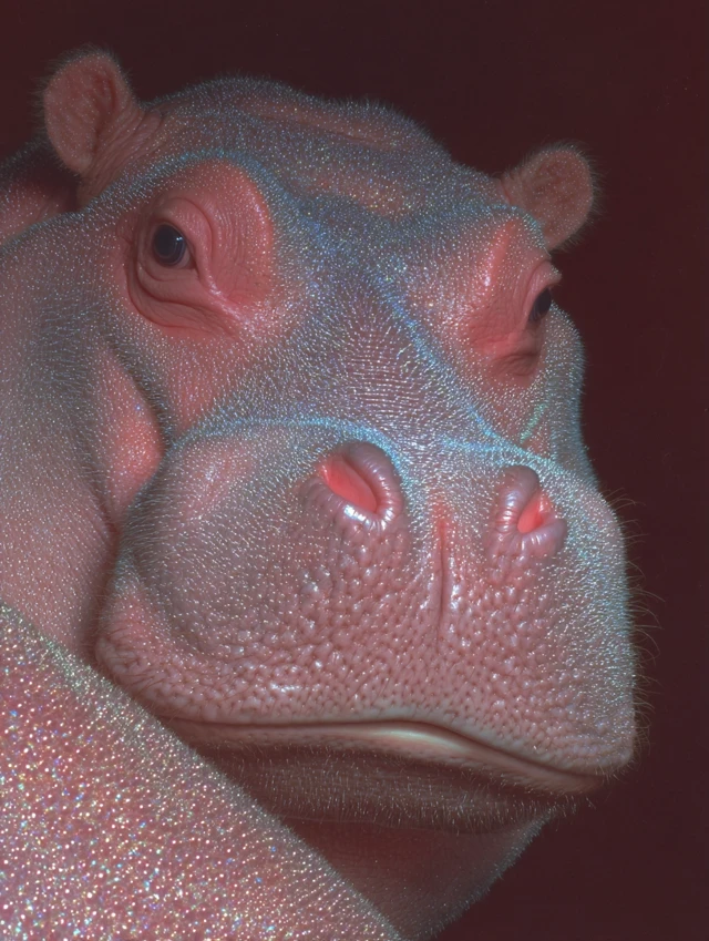 Hippo Eye Close Up Amazing Water Detail