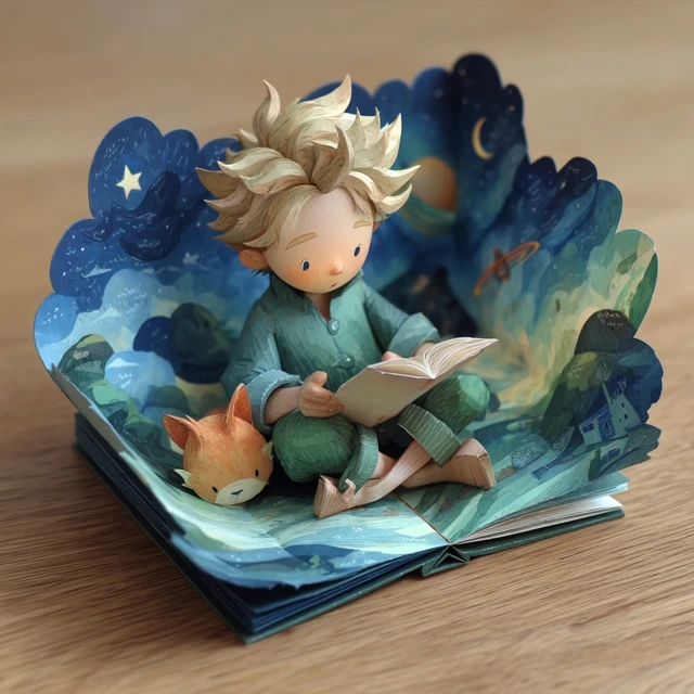 Le Petit Prince Popup Book Art