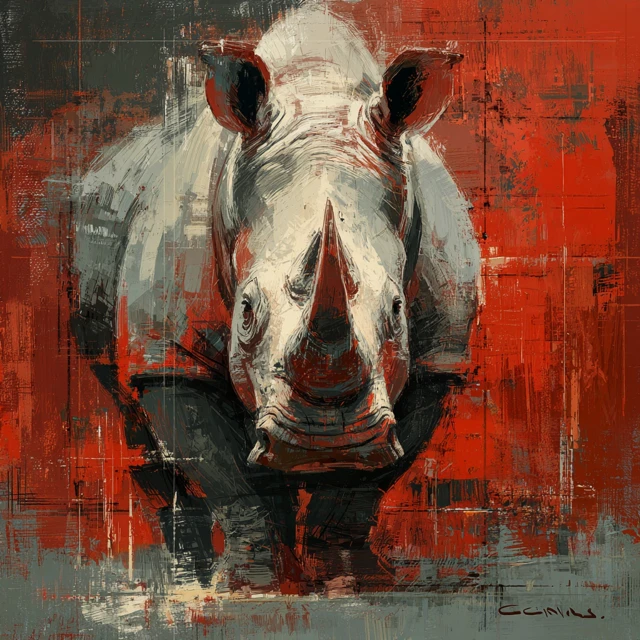 Rhinoceros Concept Art by Greg Rutkowski