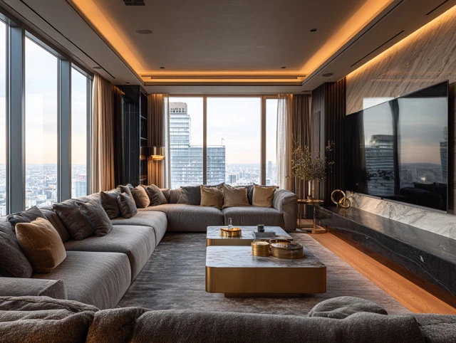 Luxury Apartment Interior Design with City View