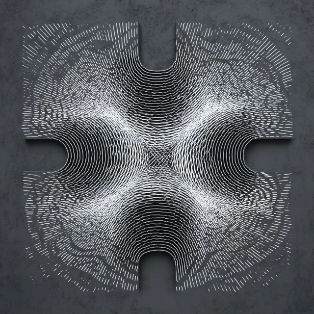 Abstract Black and White Geometric Pattern