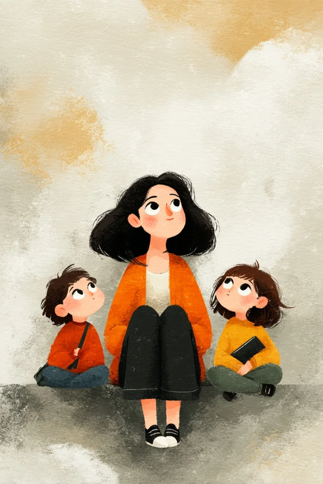 Teacher Illustration for Kids Language Learning