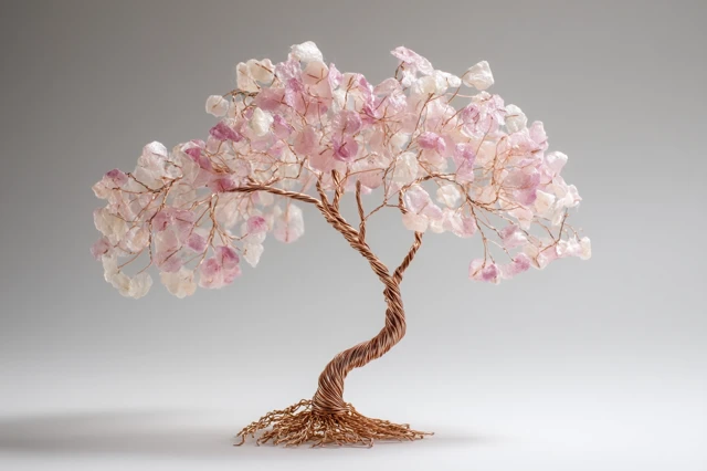 Copper Wire Cherry Blossom Tree Handmade Art