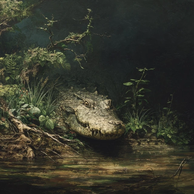 Crocodile in Riverbank: Ancient Predator