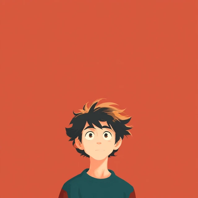 Anime Character Portrait with Flat Colors