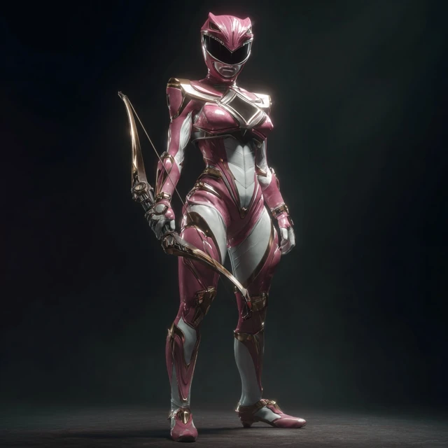 Futuristic Pink Power Ranger Kimberly Portrait