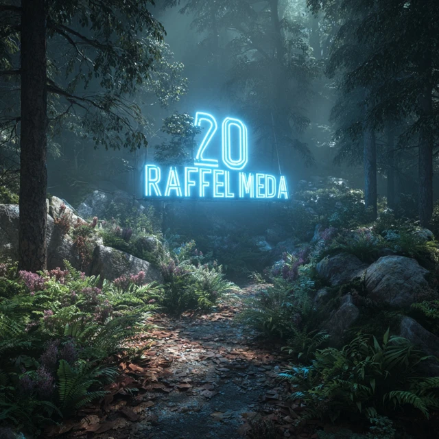 Neon Sign in Forest Advertising Raffel Media