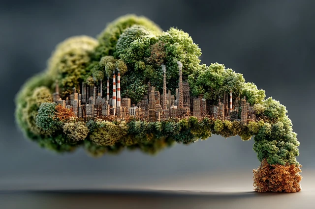 Reduce CO2 Emissions Eco Friendly Industry and Climate Concept