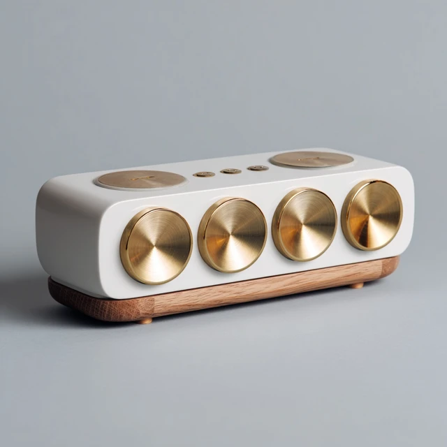 Modern Audio Speaker with Large Control Knobs