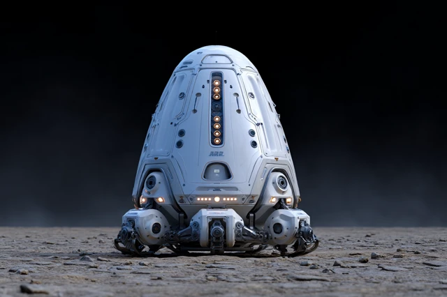 Martian Sensor Pod Futuristic Space Exploration