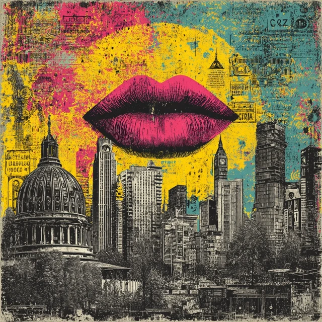 Pop Art Cityscape: Urban Life in Vibrant Colors
