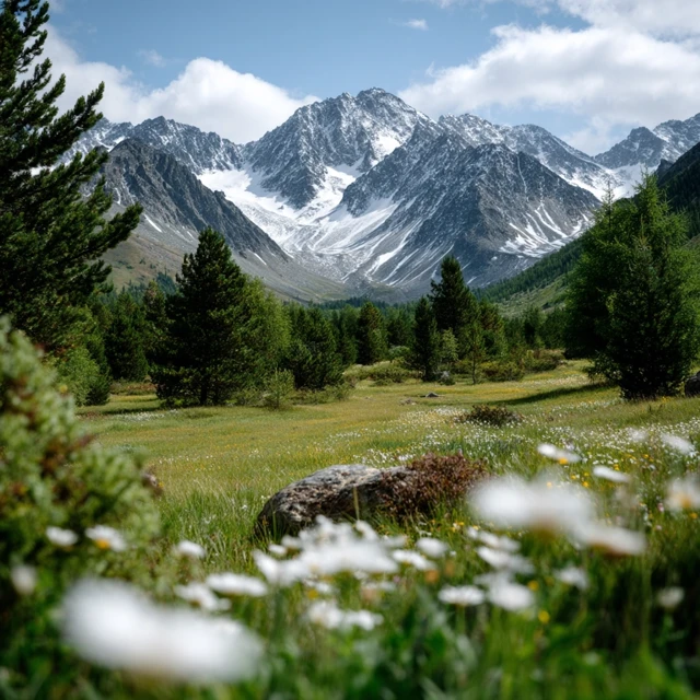 Altay Mountain Meadow Landscape Photography