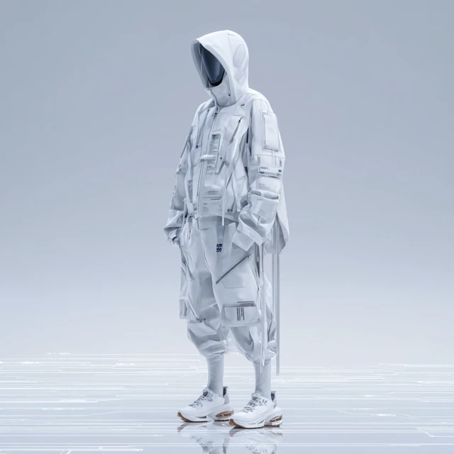 Cyberpunk Fashion Futuristic Ski Suit Techno Style