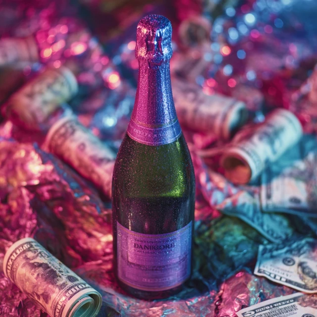 Dancehall Album Cover Art Champagne Bottle Cash