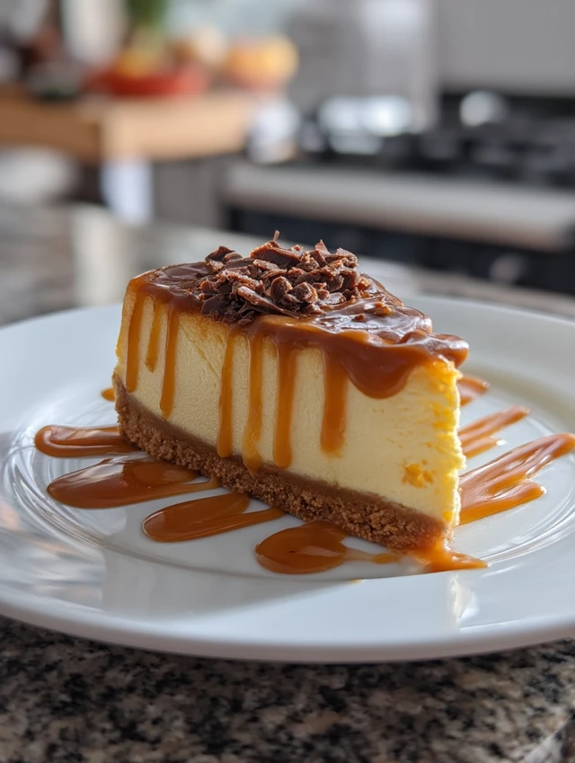 Luxe Caramel Cheesecake - Delicious Dessert Close-Up