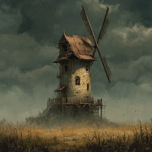 Creepy Windmill in Barovia DND Art