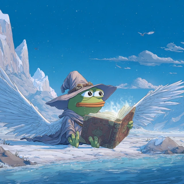 Pepe the Frog Wizard Cartoon Crypto Art