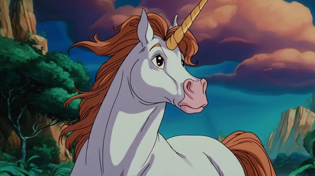Pink Unicorn Alpaca in a Retro Dreamscape