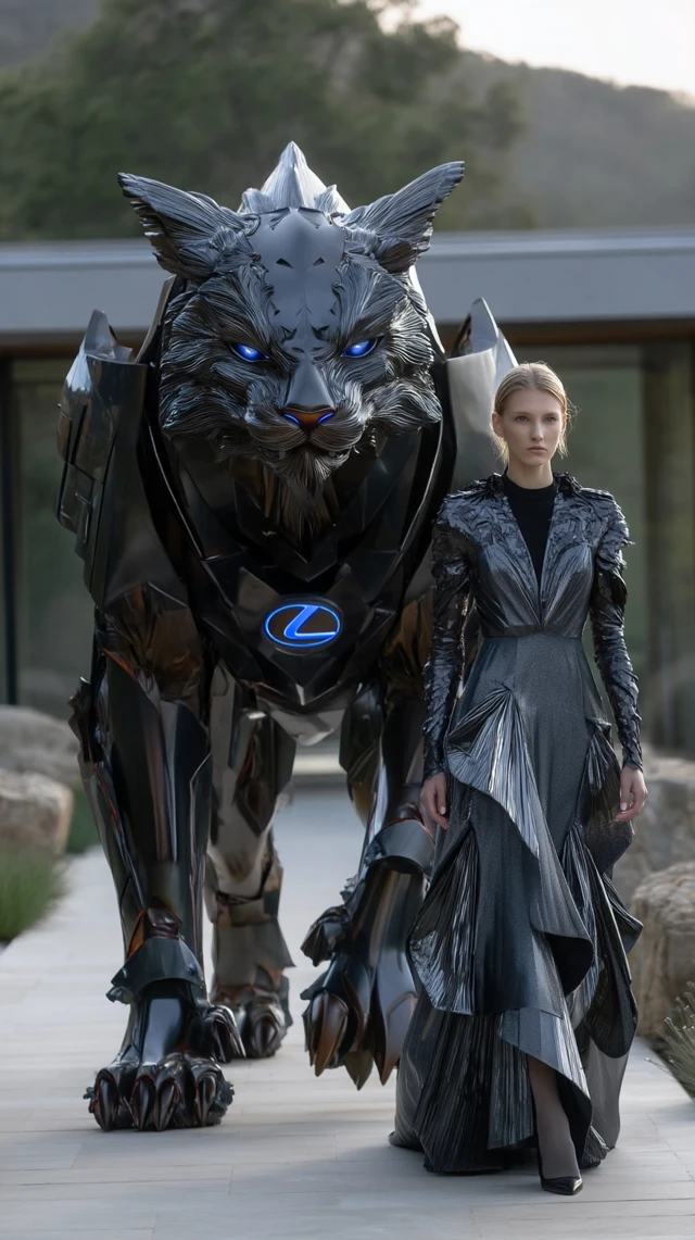 Futuristic Fashion and Chrome Fox Guardian