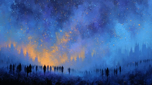 Spiritual Journey Painting Ethereal Light Cosmic Heavens