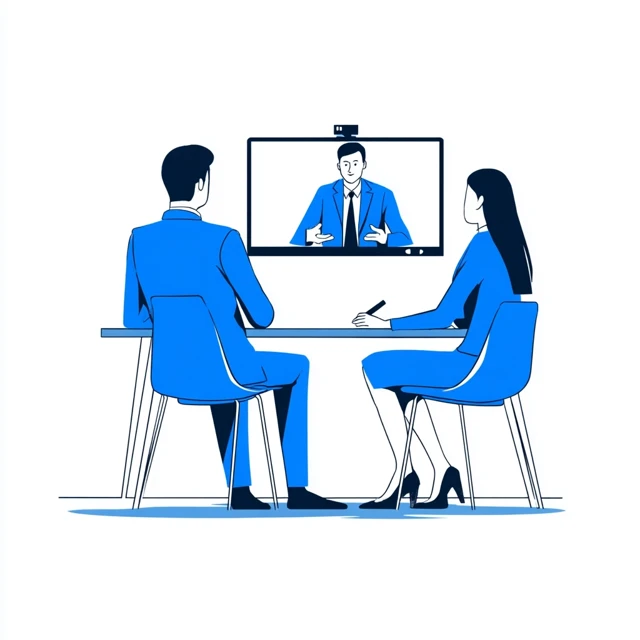 Remote Meeting Illustration Ghibli Style