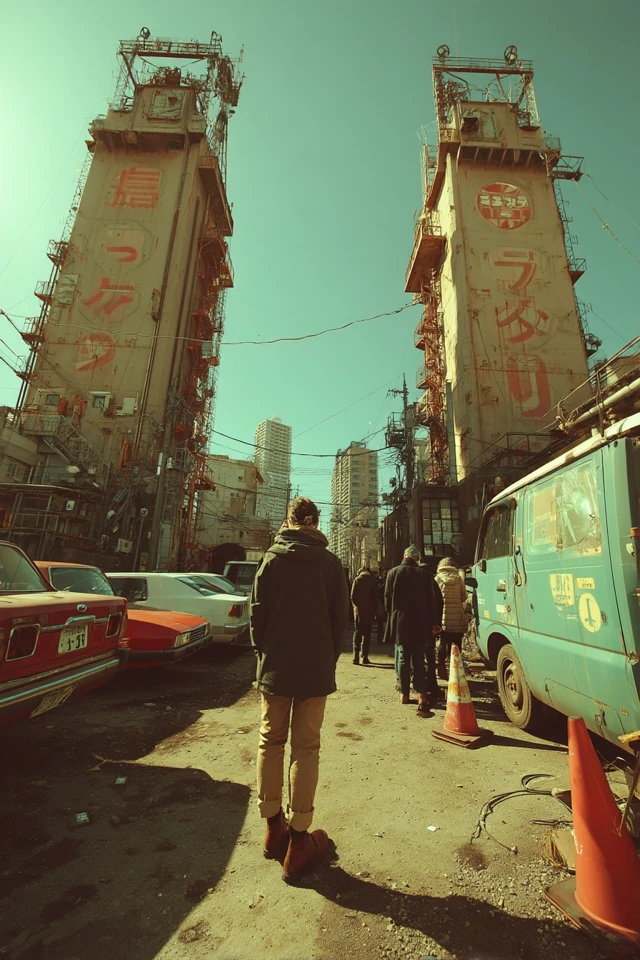 Cyberpunk City: Gritty Spring Day