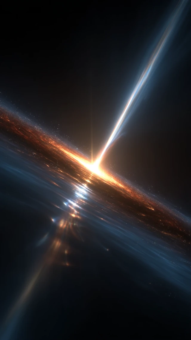 Black Hole Explosion: Cosmic Light Beam in 4k