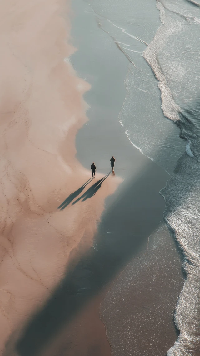 Beach Walk Aerial View Dreamy Summer Photography