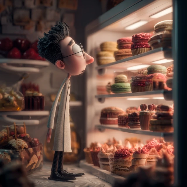 3D Animated Character Craving Desserts