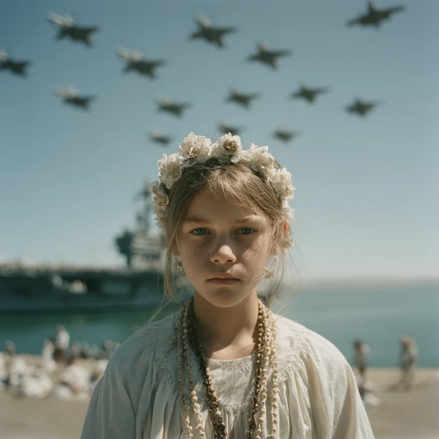 Angel Girl by Aircraft Carrier