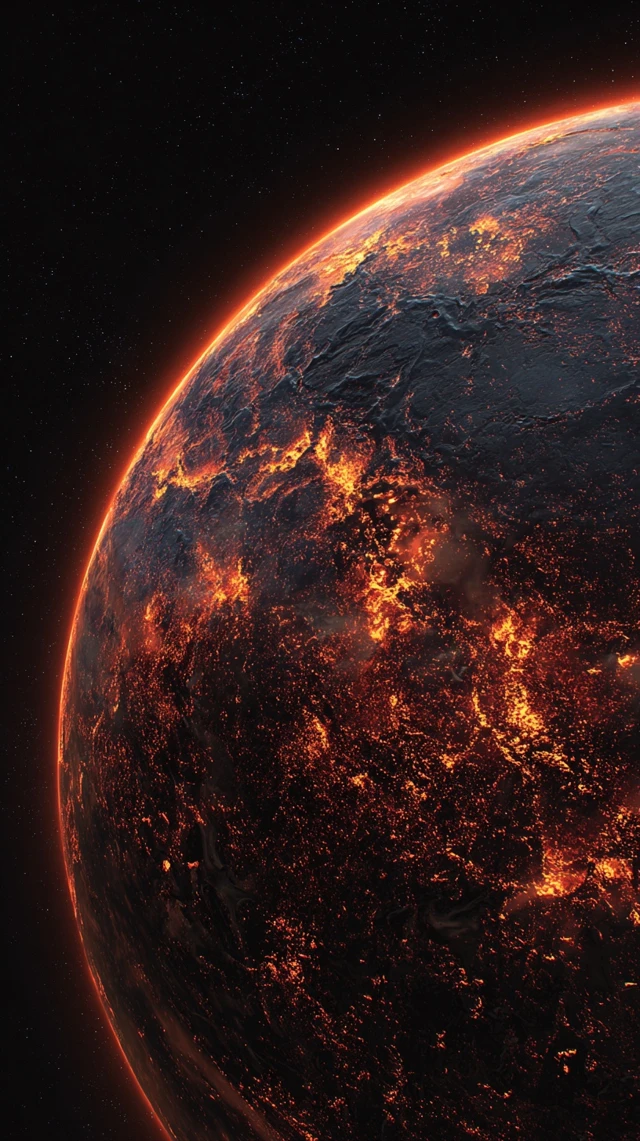 Fiery Protoplanet Burned Surface
