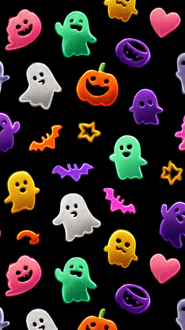 Cute Halloween Symbols Wallpaper Design