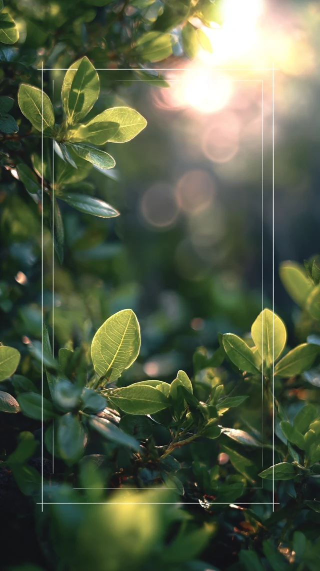 Nature Background with Green Leaves and Soft Bokeh