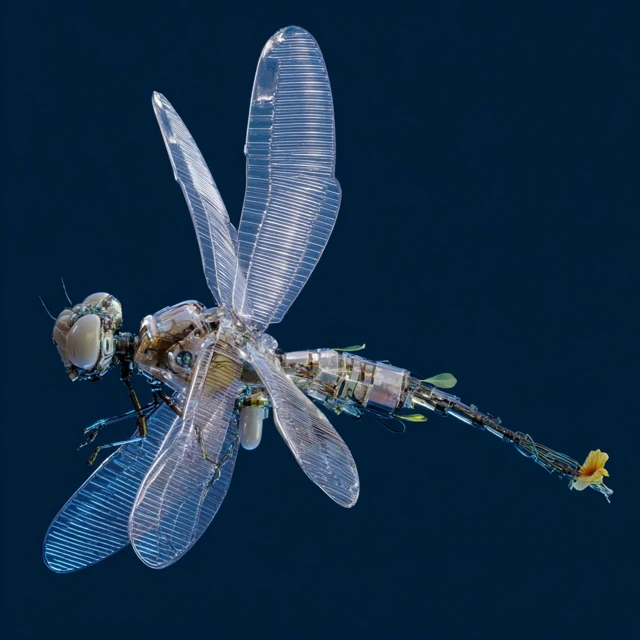 Robotic Dragonfly Drone 3D Render