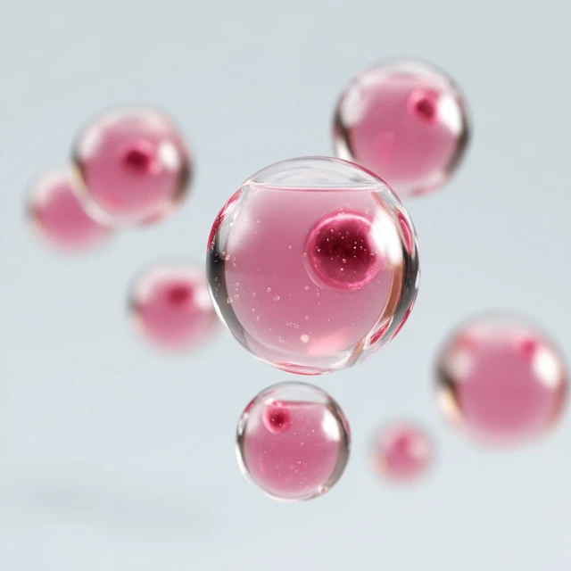3D Molecular Structure Cosmetic Serum Advertising