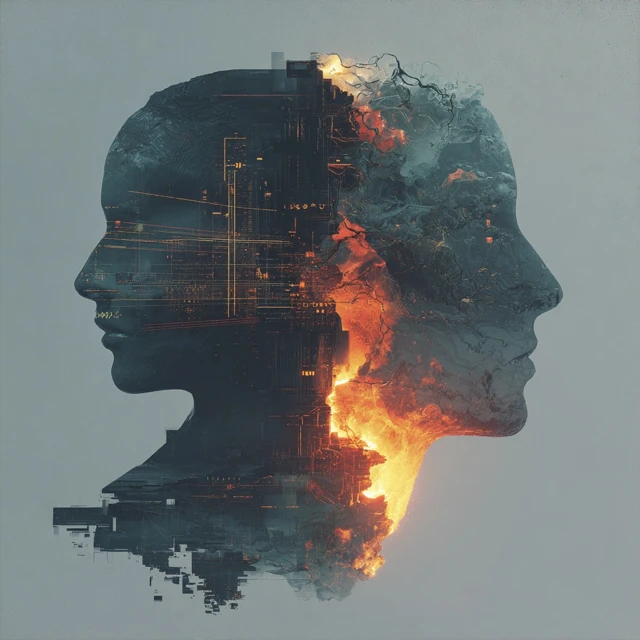 Surreal Machine Head Dualism Art