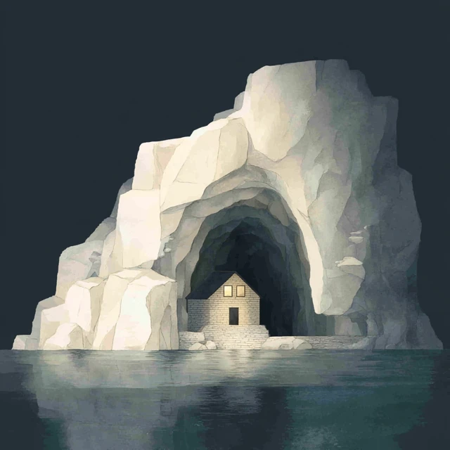 Cave House Illustration by Isabelle Arsenault