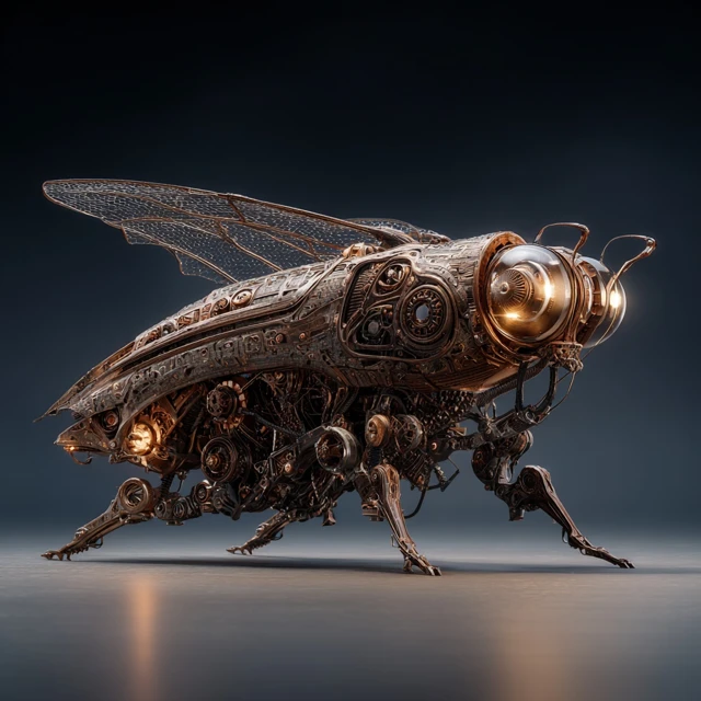 Biomechanical Insect Vehicle Dystopian 3D Render
