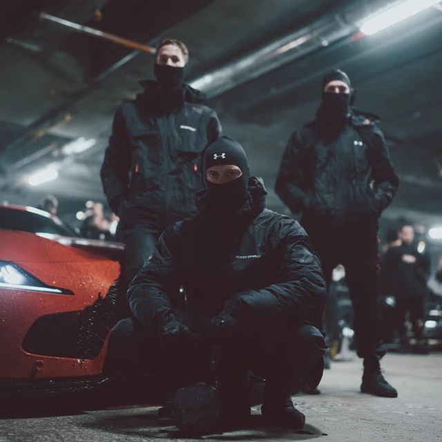 Under Armour Coldgear Drift Meet in Russian Garage