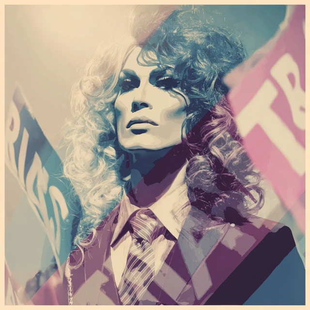 American Leader and Trans Rights Protest