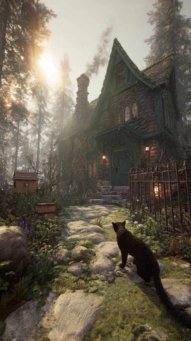 Witchs Cottage in a Forest Magical and Cozy