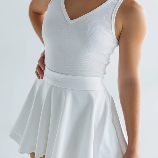 White ALine Skirt Apparel Mockup